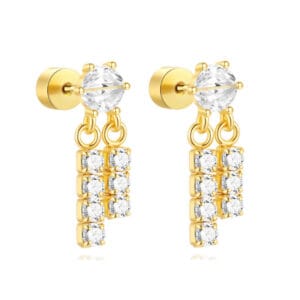 Custom 925 Silver Small Dangle Silver Earrings - E00949