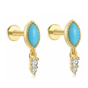 Turquoise Earrings Dangle for Jewelry Brands - E00978