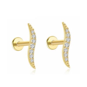 Custom 925 Silver Sterling Silver Earrings Cubic Zirconia - E00979