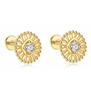 Cubic Zirconia Earrings Silver - E00981