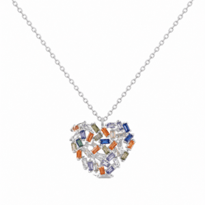 Silver Heart Necklace Wholesale | N00107
