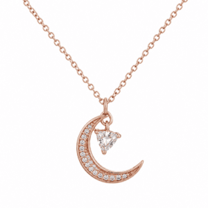 Silver Crescent Moon Necklace Wholesale | N00115