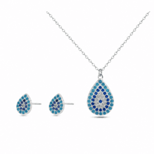Blue and Silver Necklace Wholesale | N00134