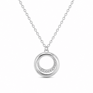 Silver Circle Necklace Wholesale | N00140