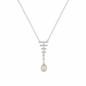 Silver Pearl Necklace Wholesale | N00175