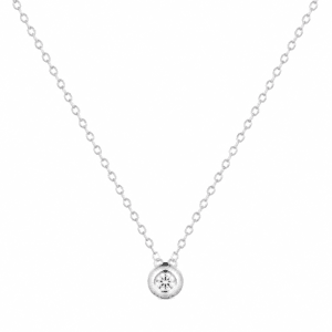 Silver Circle Necklace Wholesale | N00188