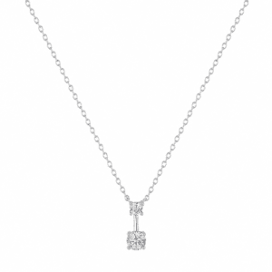 Square Pendant Necklace Silver Wholesale | N00190