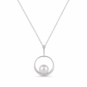 Silver Pearl Necklace Wholesale | N00202
