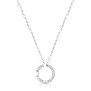 Silver Circle Necklace Wholesale | N00205