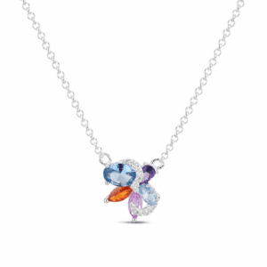 Silver Flower Necklace Wholesale | N0050