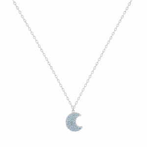 Silver Crescent Moon Necklace Wholesale | N0093