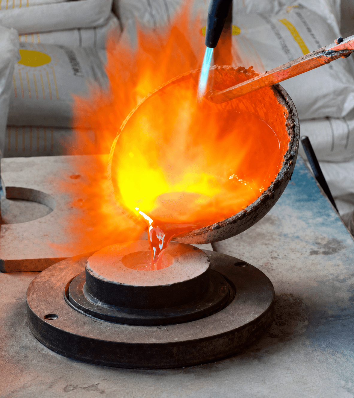 Metal casting for silver jewelry production